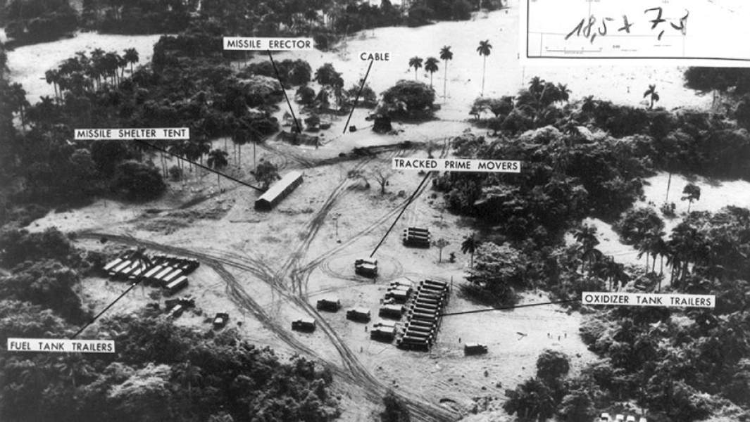 Стартовые площадки советских ракет на Кубе. Снимок с американского самолёта-разведчика