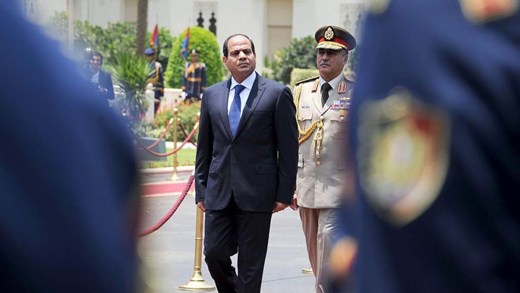 Президент Абдель Фаттаха Халила ас-Сиси во время инаугурации в Президентском Дворце в Каире