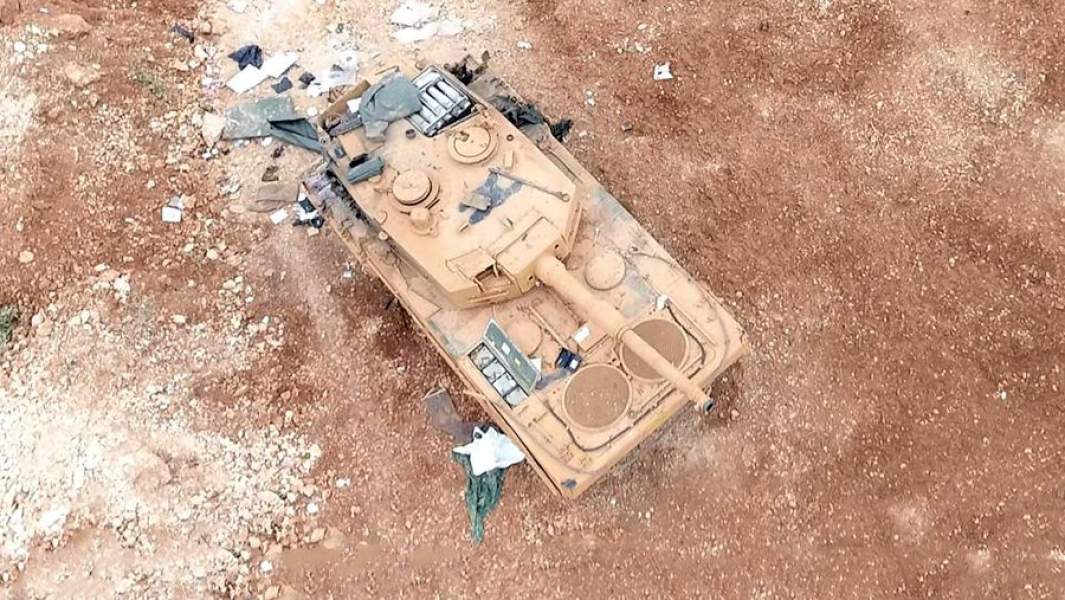 Брошенный «Леопард 2A4» турецкой армии, Сирия, Аль-Баб, 2017 год