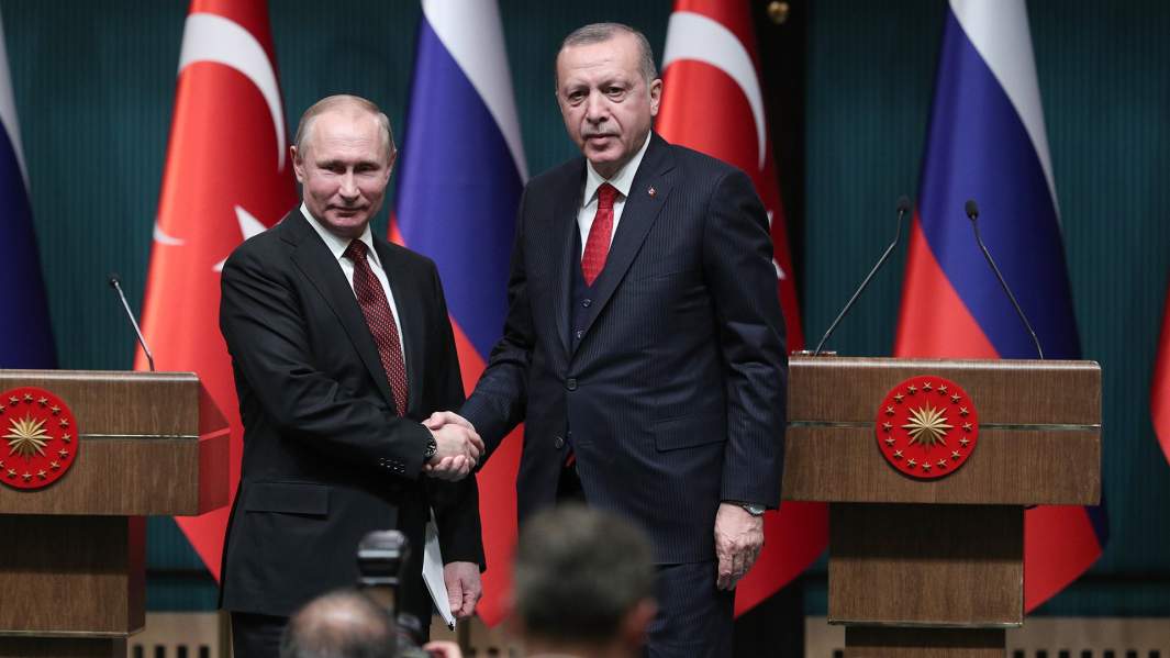 Президент России Владимир Путин и президент Турции Реджеп Тайип Эрдоган