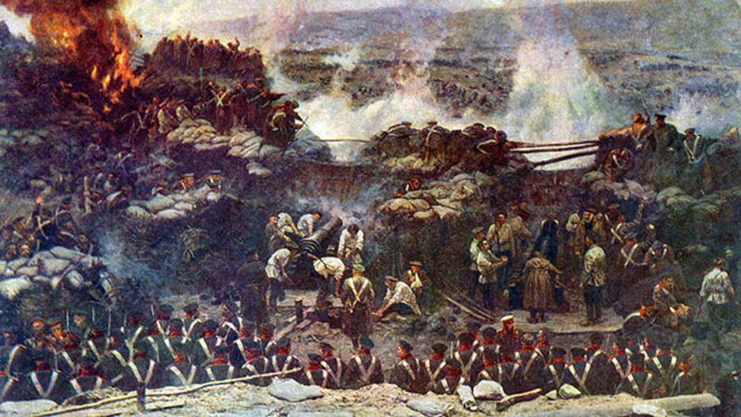 Деталь панорамы Франца Рубо «Оборона Севастополя»