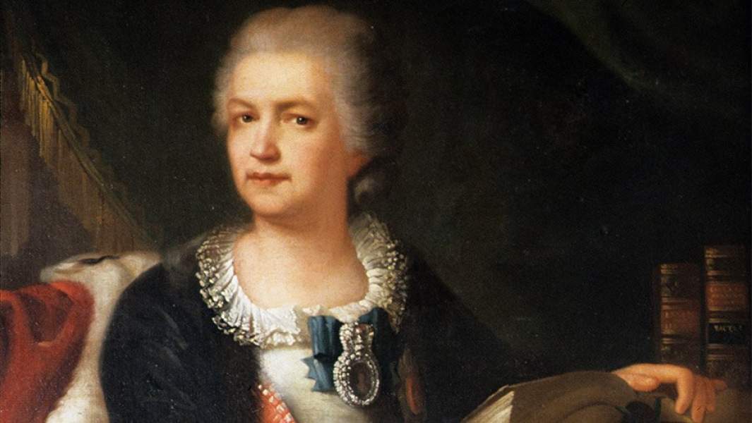 Княгиня Екатерина Дашкова (фрагмент картины неизвестного художника XVIII в.)