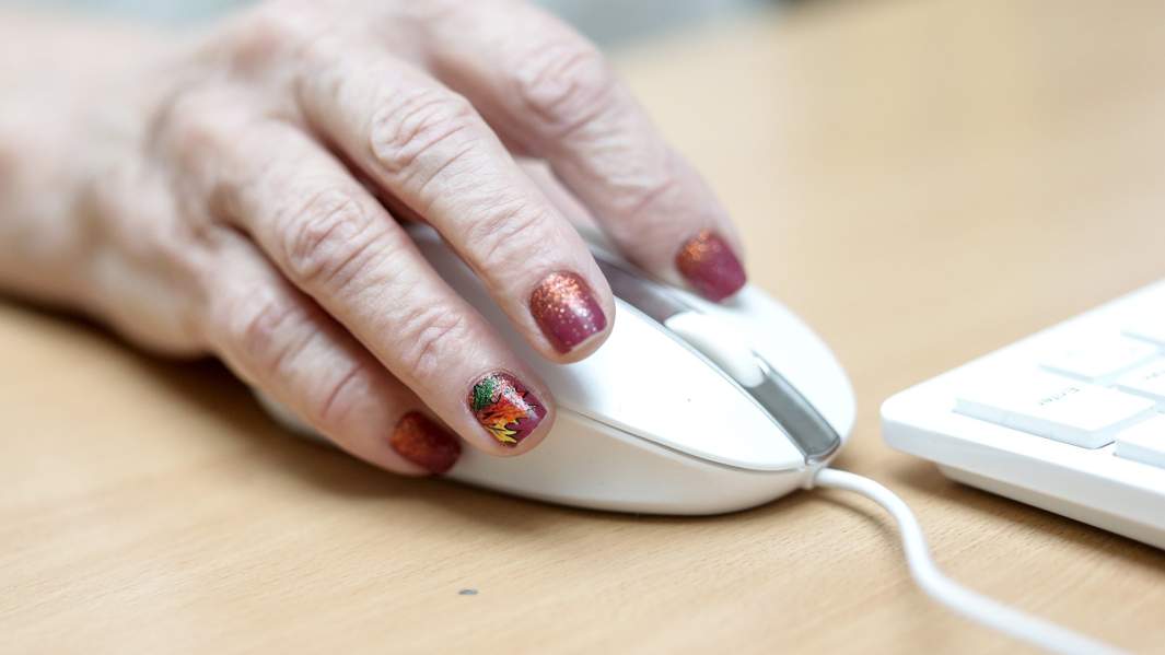 компьютер мышь пенсионер