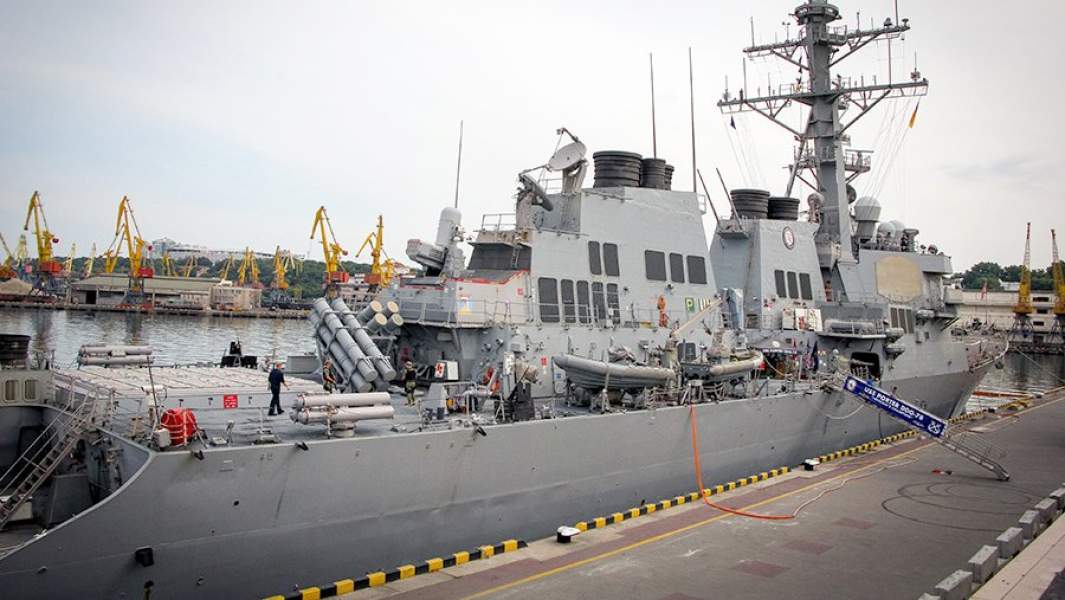 Американский эсминец USS Porter в порту Одессы. 8 июля 2018 года
