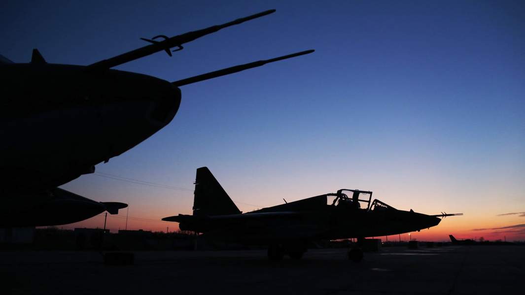 Штурмовики Су-25 ВКС России, вернувшиеся из Сирии,