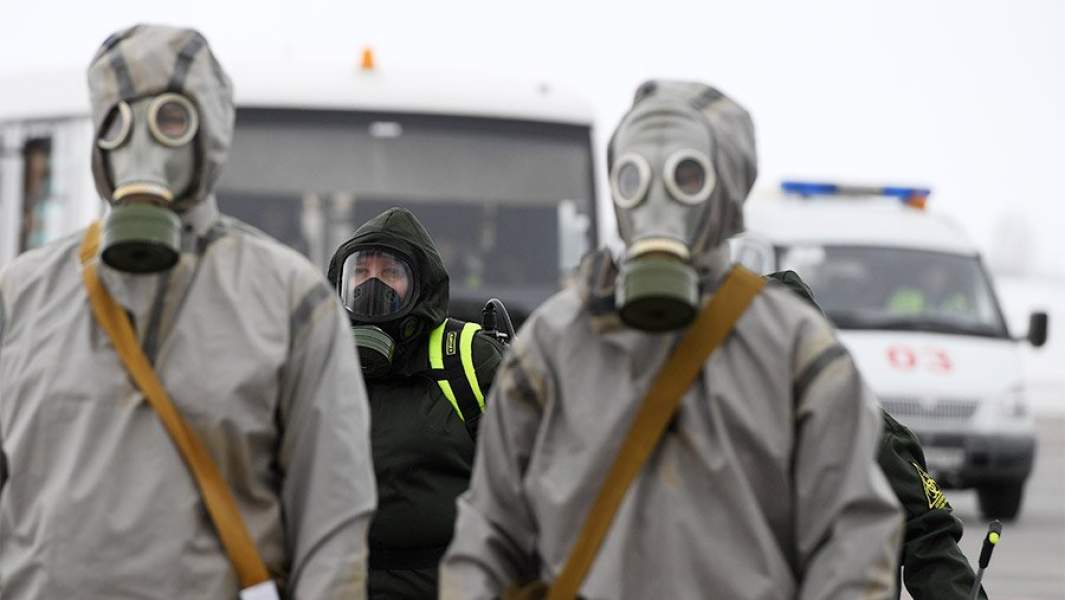 Тактико-специальные учения по локализации и ликвидации очага инфекционного заболевания на борту воздушного судна 