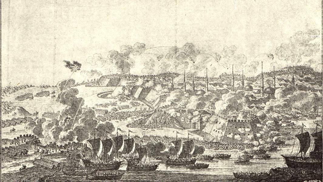 Штурм Измаила, гравюра XVIII века