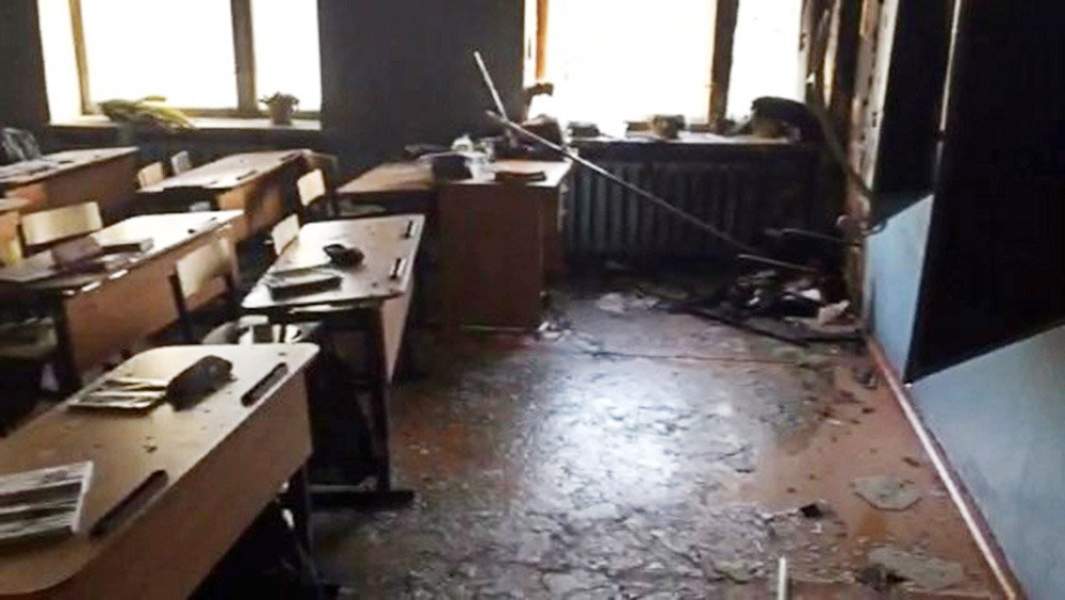 Класс школы №5 в военном поселке Сосновый Бор, в котором совершено нападение