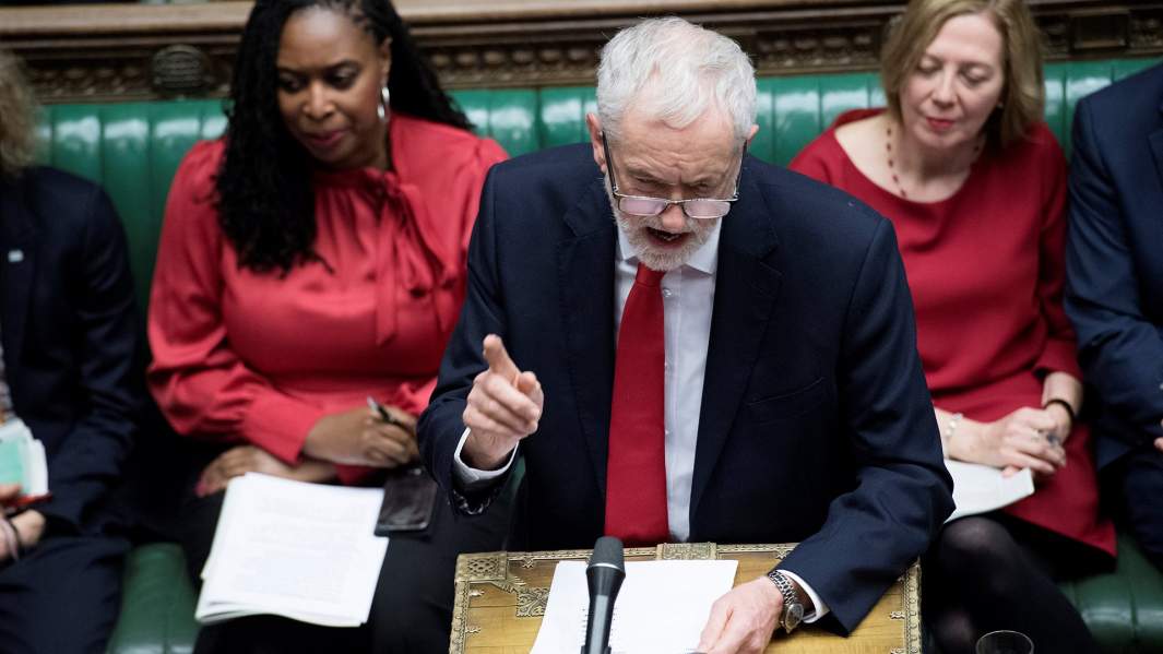 Джереми Корбин, лидер Лейбористской партии во время дебатов по Brexit 