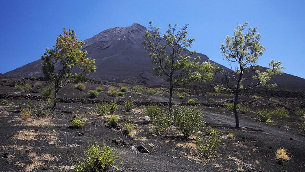 Действующий вулкан на острове Фогу