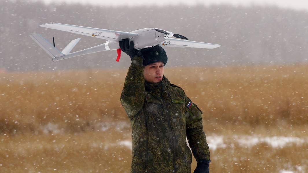 запуска беспилотного летательного аппарата (БПЛА) "Орлан-10" 