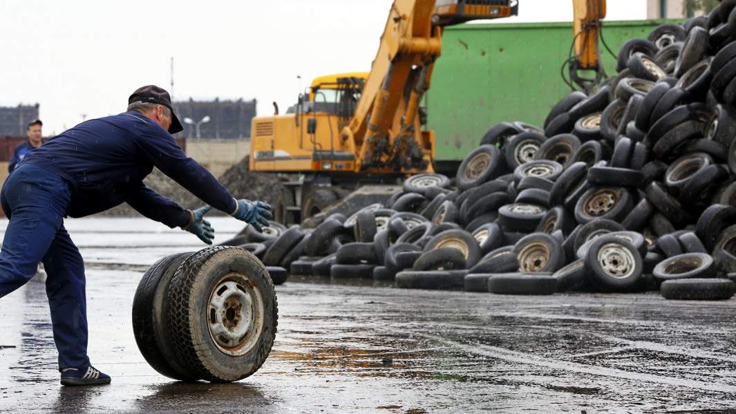 переработка резина колеса утилизация автомобилей