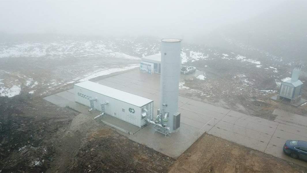 Факел для утилизации свалочного газа на полигоне ТБО «Кучино»