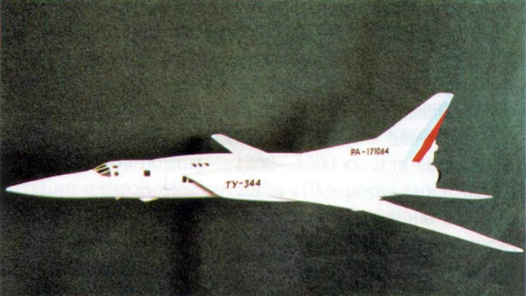 Модель сверхзвукового пассажирского самолета Ту-344