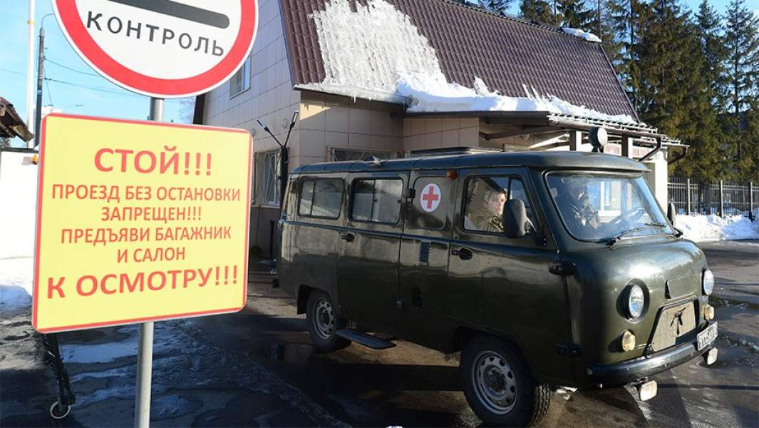 вьезд на территорию госпиталя