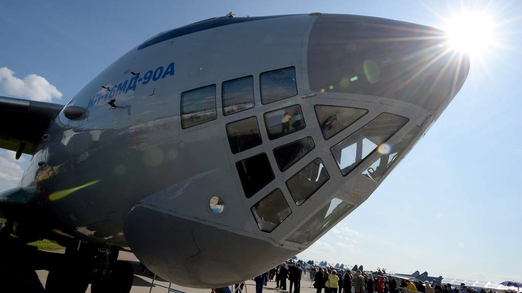 Самолет Ил-76МД-90А с оптико-электронной системой защиты «Президент-С»