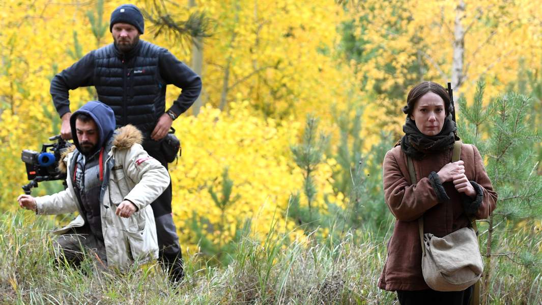 Актриса Чулпан Хаматова в роли Зулейхи на съемках сериала режиссера Егора Анашкина «Зулейха открывает глаза» в Лаишевском районе Республики Татарстан