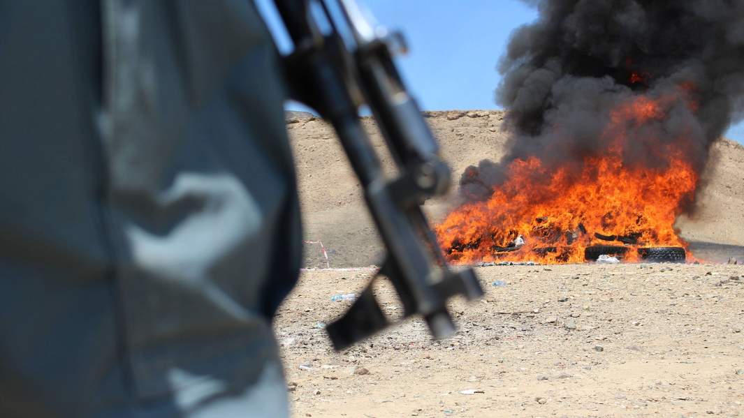 Уничтожение наркотиков в Афганистане