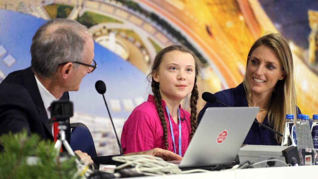 Грета Тунберг на пресс-конференция в рамках Климатической конференции ООН в Катовице