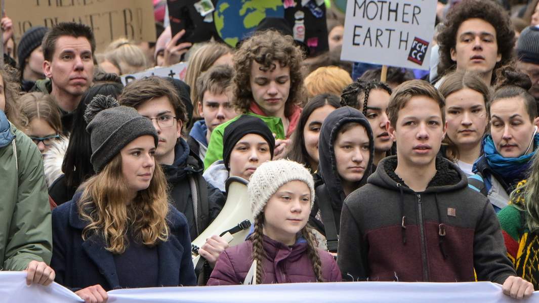 Грета Тунберг на акции «Пятницы ради будущего»