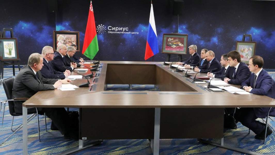 Встреча Александра Лукашенко с Владимиром Путиным в Сочи 15 февраля 2019