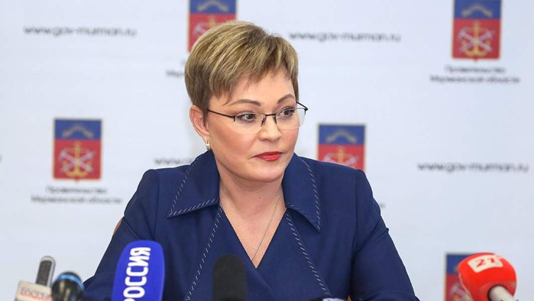 Бывший губернатор Мурманской области Марина Ковтун во время своей итоговой пресс-конференции