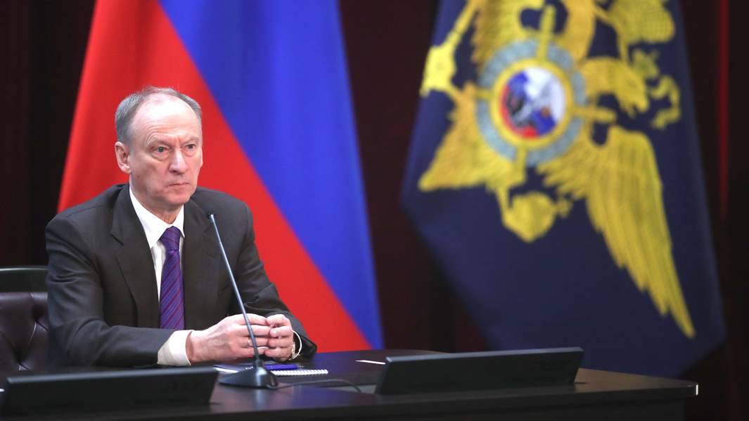 Секретарь Совета Безопасности РФ Николай Патрушев на расширенном заседании коллегии МВД