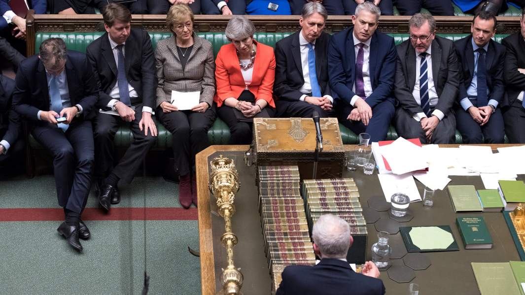 Терезе Мэй в Парламенте в Лондоне