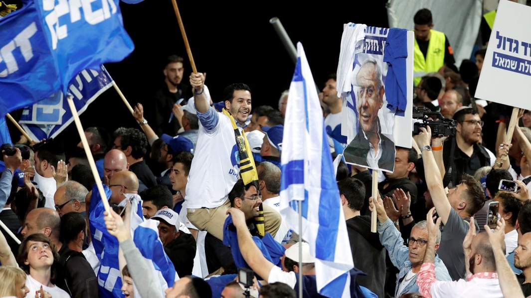 Сторонники партии «Ликуд» радуются предварительным результатам парламентских выборов