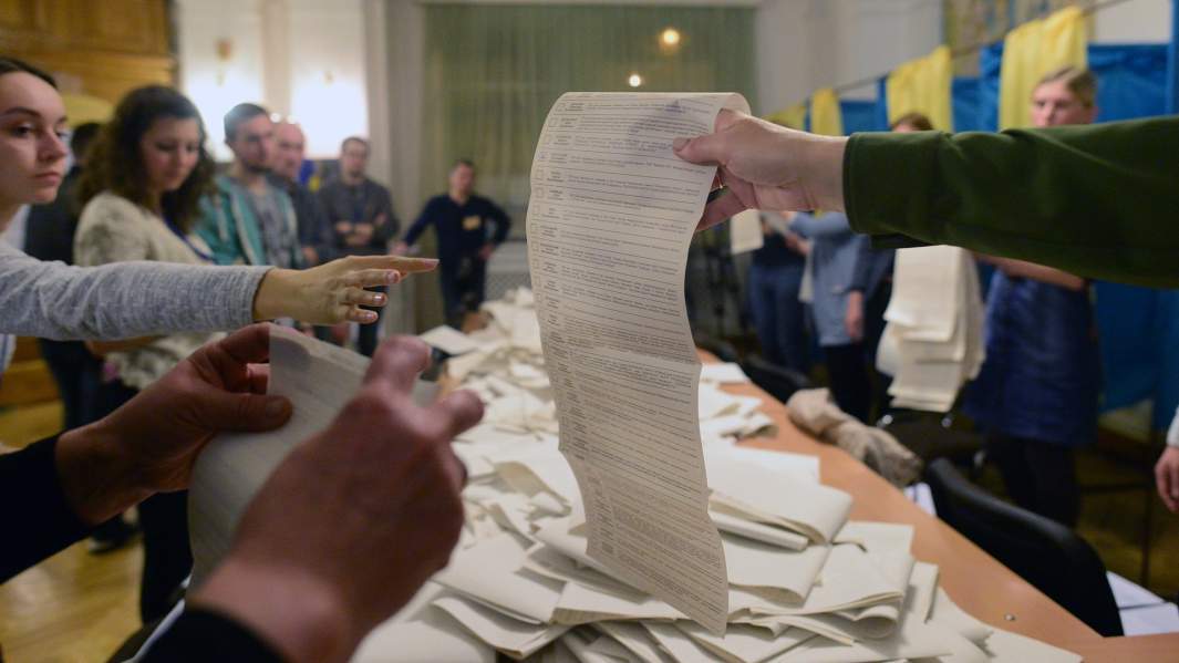Процесс подсчёта голосов на выборах президента Украины