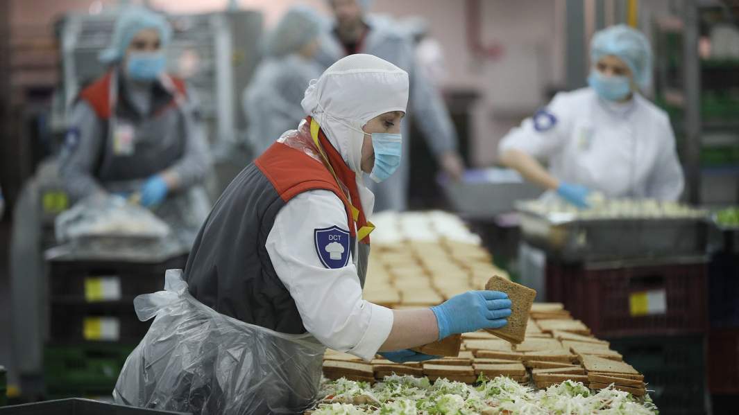 Работа фабрики бортового питания в Домодедово 