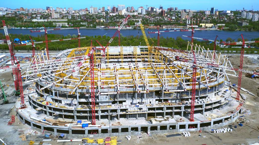 Строительство стадиона «Ростов Арена» в Ростове-на-Дону