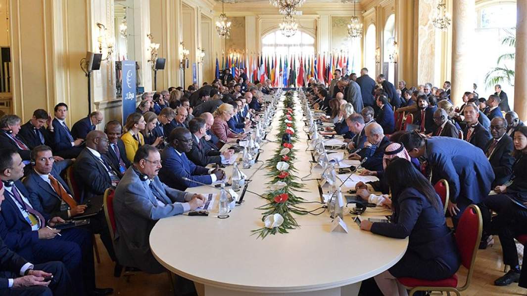 Пленарное заседание международной конференции по Ливии в Палермо. 13 ноября 2018 года