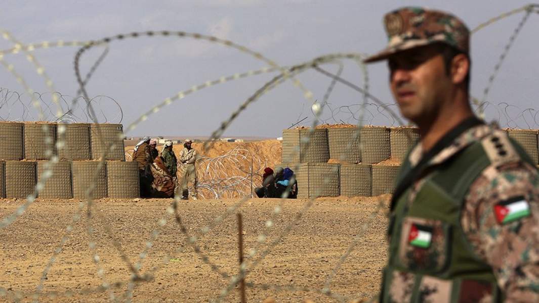 Лагерь беженцев Рукбан на границе Иордании и Сирии 