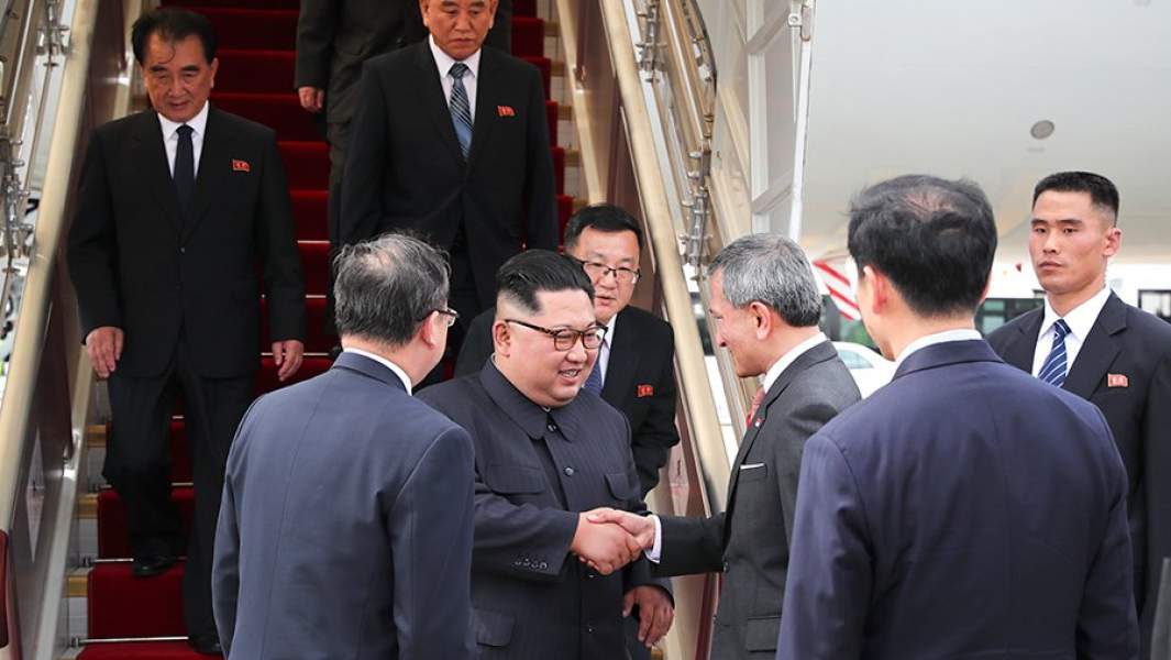 Лидер Северной Кореи Ким Чен Ын во время визита в Сингапур 