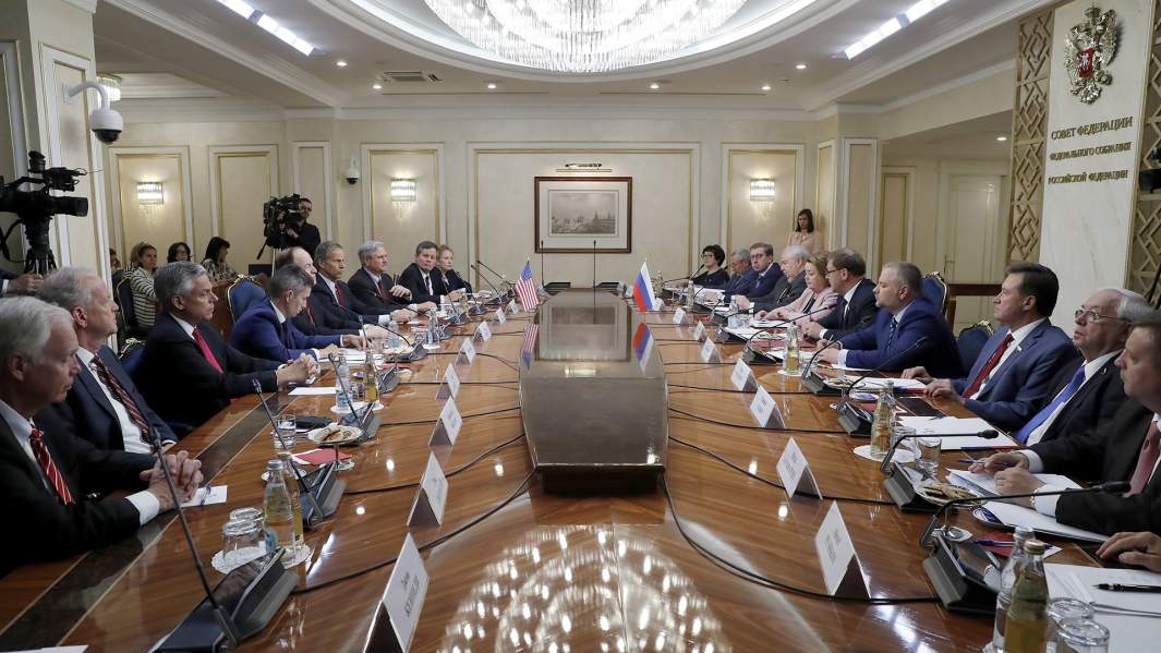 Встреча с делегацией Конгресса США в Совете Федерации РФ. 3 июля 2018 года