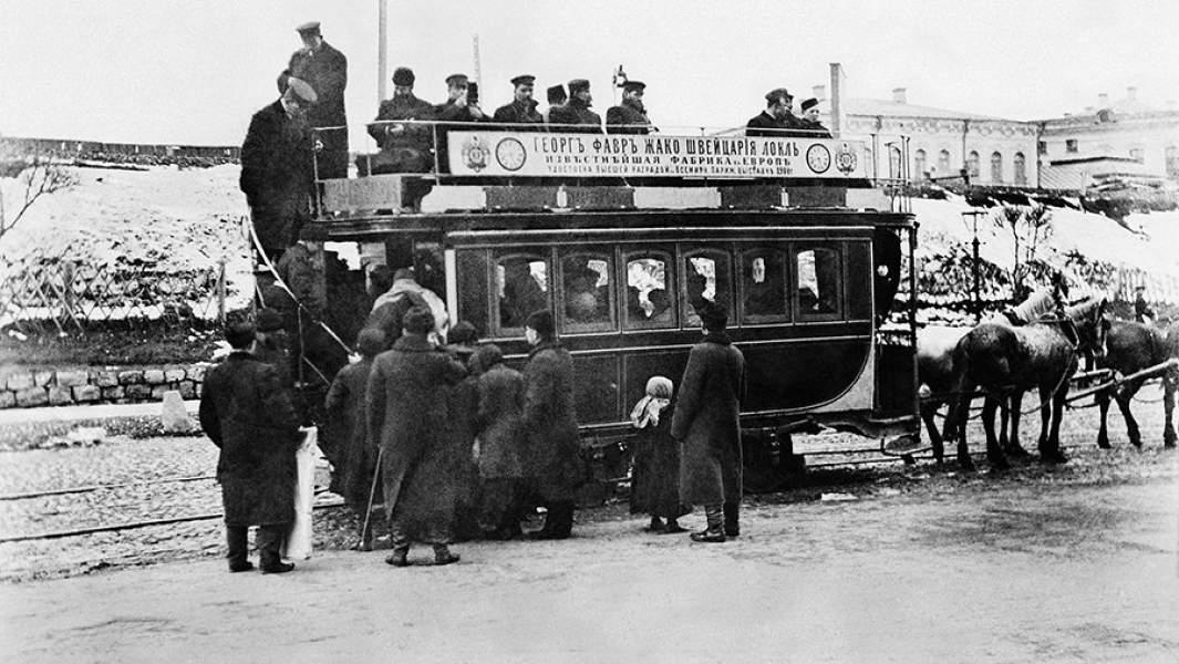 Трамвай, старая Москва