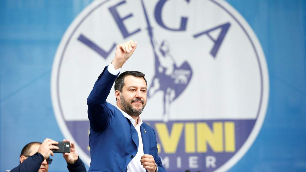 Лидер итальнской партии «Лига» Маттео Сальвини