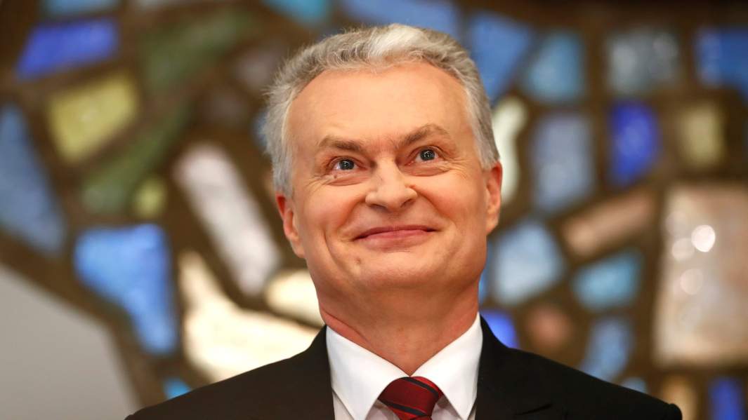 Новоизбранный президент Литвы Гитанас Науседа во время пресс-конференции в Вильнюсе