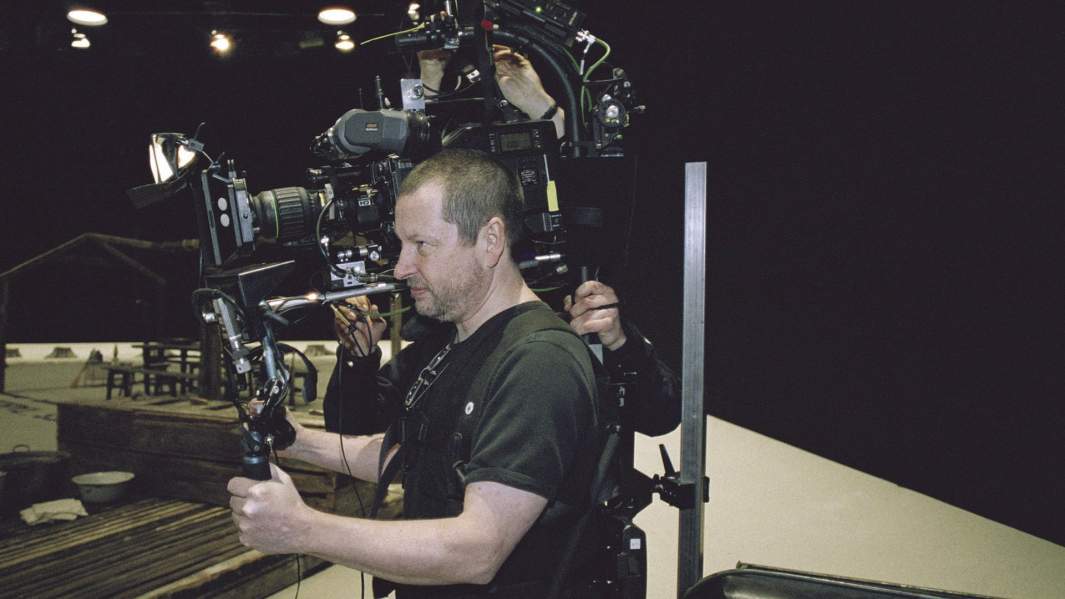 Режиссер Ларс фон Триер за работой