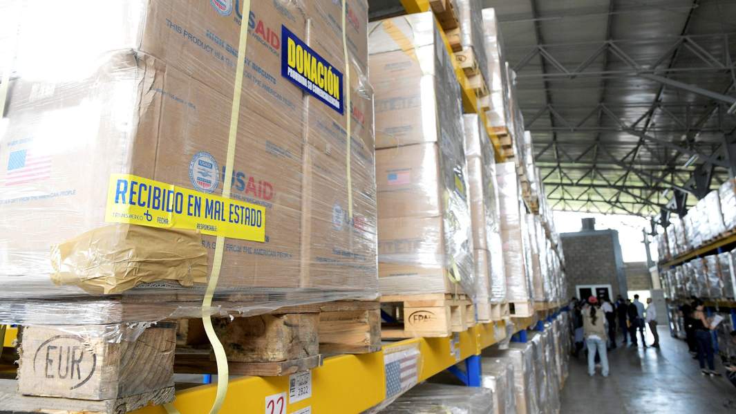 Гуманитарная помощь на складе в Кукуте, Колумбия