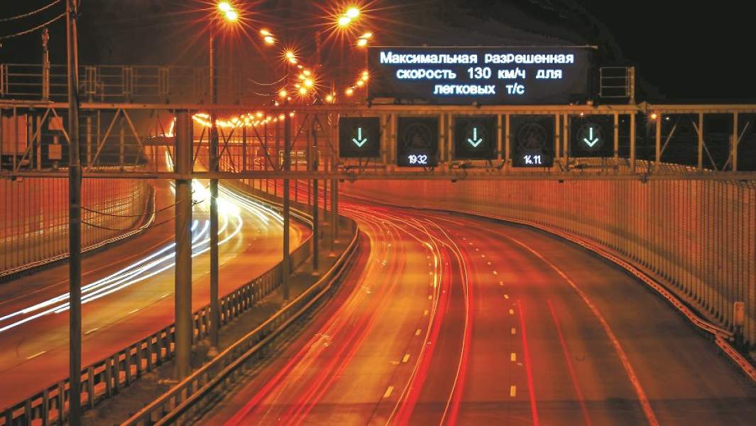 Один из участков трассы М-4 «Дон» с ограничением скорости 130 км/ч