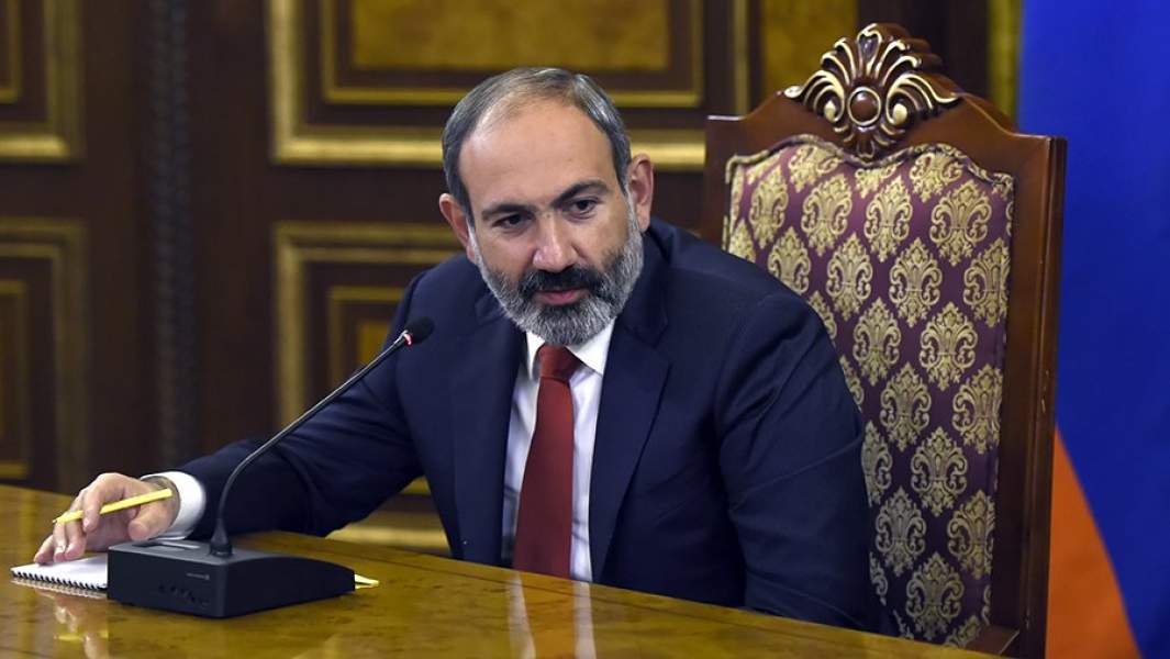 Премьер-министр Армении Никол Пашинян на встрече с журналистами