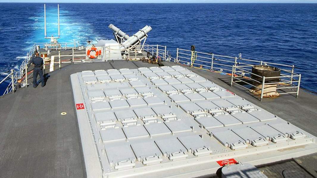 Кормовая установка вертикального пуска Mk 41 на крейсере «Озеро Эри»