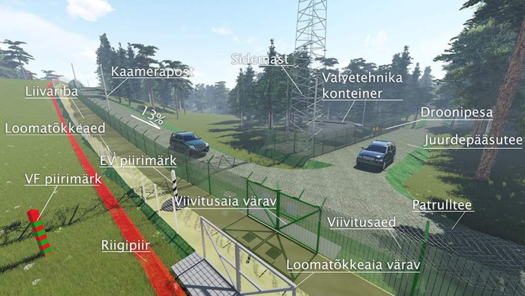 Эскизный проект восточной границы Эстонии