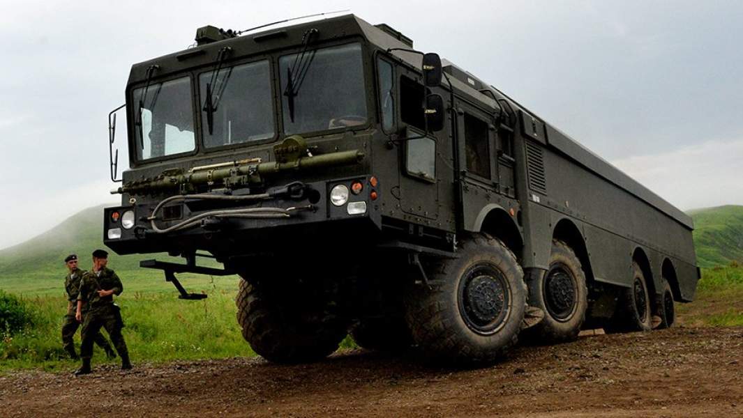 Береговой ракетный комплекс "Бастион" во время учений в Приморском крае