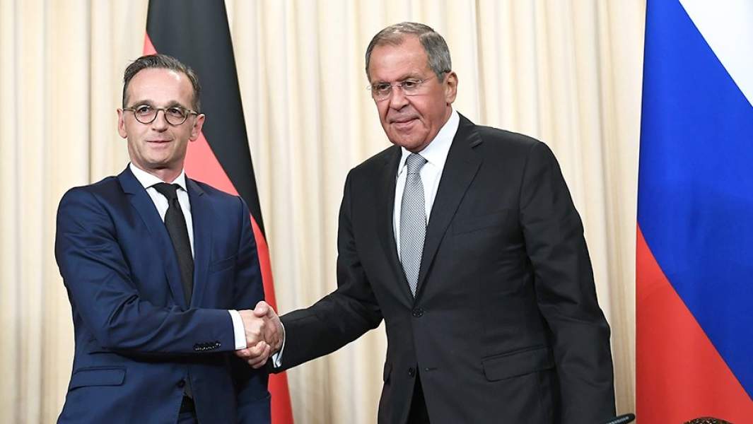 Министр иностранных дел РФ Сергей Лавров и министр иностранных дел Германии Хайко Маас во время встречи в Москве. 21 августа 2019 года
