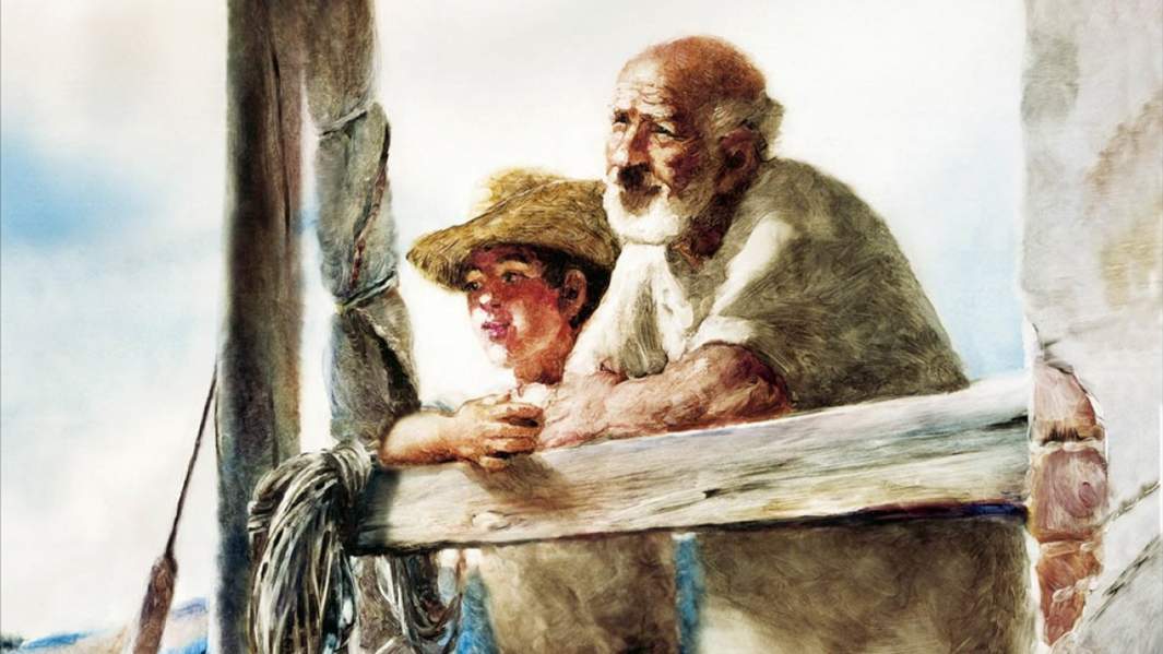 Кадр из мультфильма Александра Петрова «Старик и море»