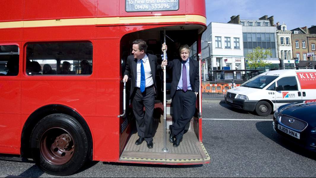 Лидер Консервативной партии Дэвид Кэмерон с Борисом Джонсоном, Лондон