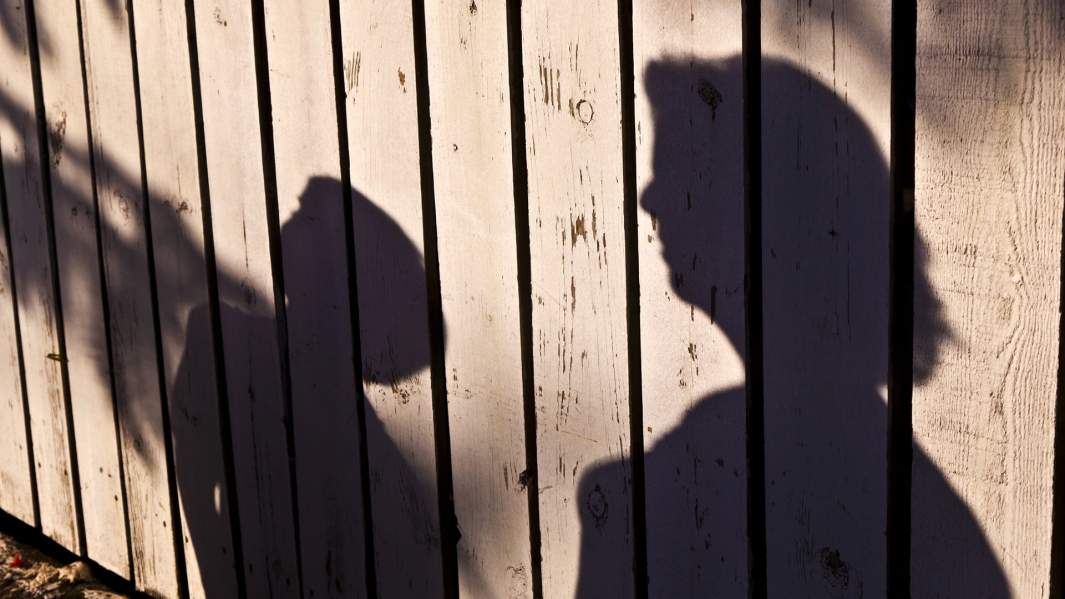 тени на заборе Мама с ребенком